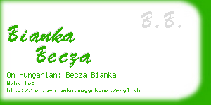 bianka becza business card